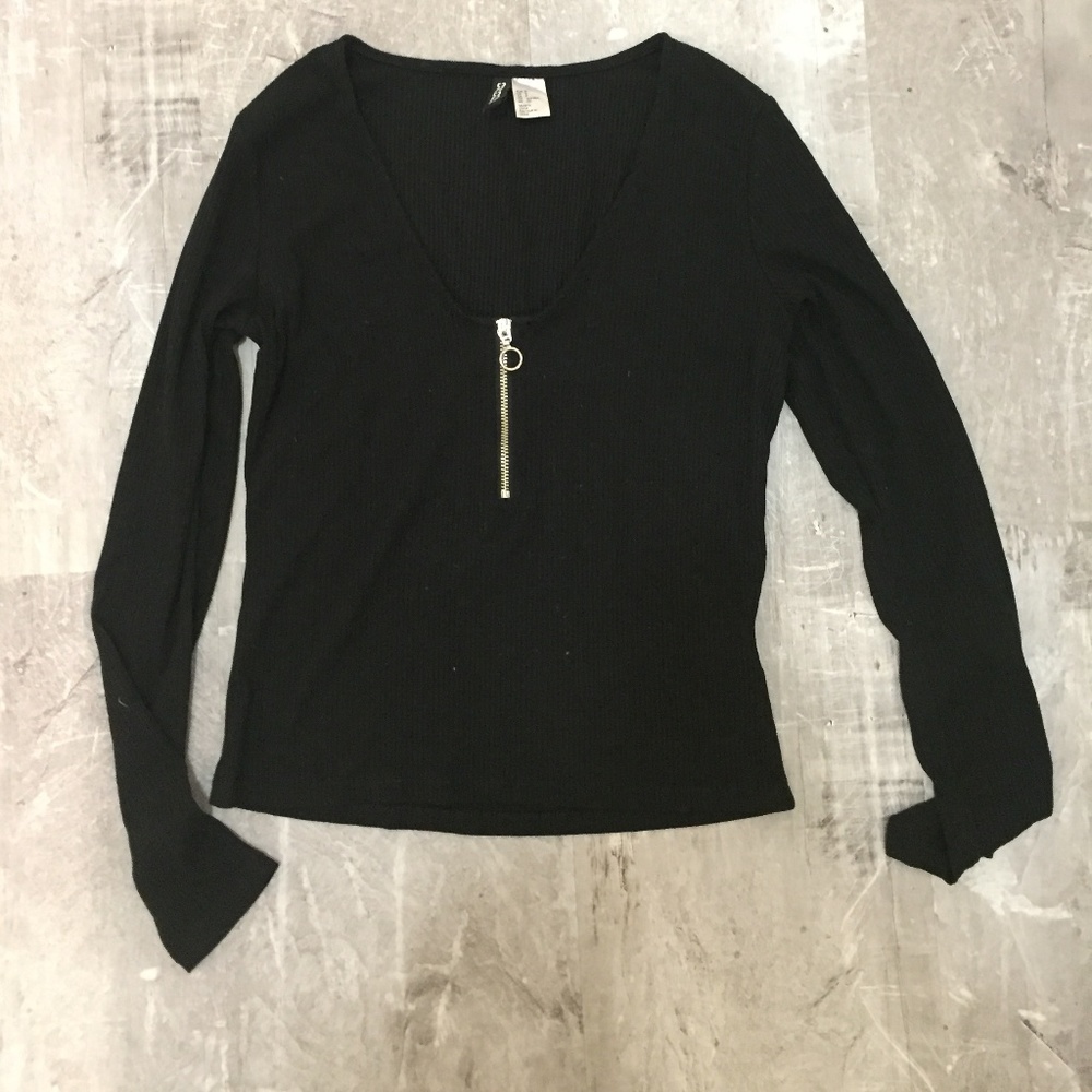 H&M Mid-crop Long Sleeved Top